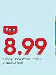 Stater Bros Simply done paper towels offer