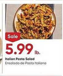 Stater Bros Italian pasta salad offer