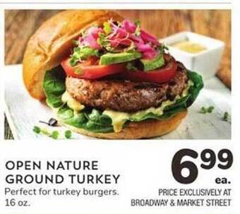 Albertsons Open nature ground turkey offer
