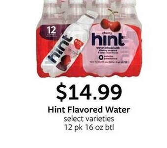 Fareway Hint flavored water offer