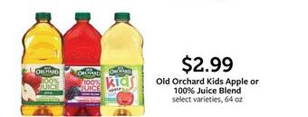 Fareway Old orchard kids apple or 100% juice blend offer