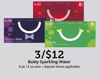 Fareway Bubly sparkling water offer