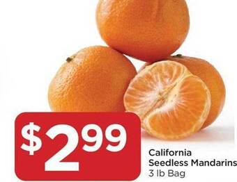 Food 4 Less California seedless mandarins offer