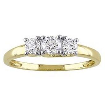 Kohl's Stella grace 14k gold 1/2 carat t.w. diamond 3-stone engagement ring offer