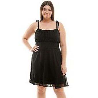 Kohl's Juniors' plus size lily rose tie shoulder mesh skater dress offer
