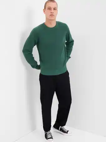 Gap Waffle crewneck sweater offer