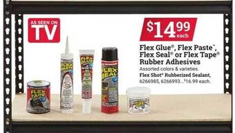 Ace Hardware Flex glue, flex paste, flex seal or flex tape rubber adhesives offer