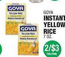 Carnicerias Jimenez Goya instant yellow rice offer