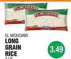 Carnicerias Jimenez El mexicano long grain rice offer