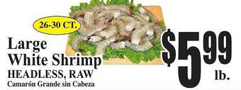 Baja Ranch Large white shrimp offer