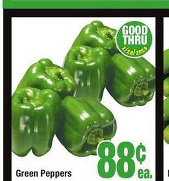 Jewel-Osco Green peppers offer
