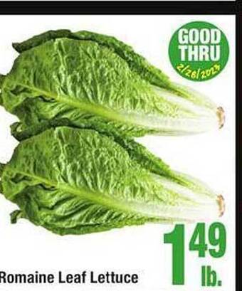 Jewel-Osco Romaine leaf lettuce offer