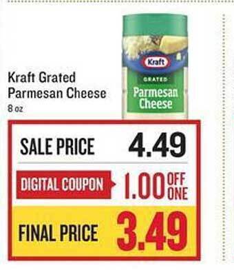 Lowes Foods Kraft grated parmesan cheese offer