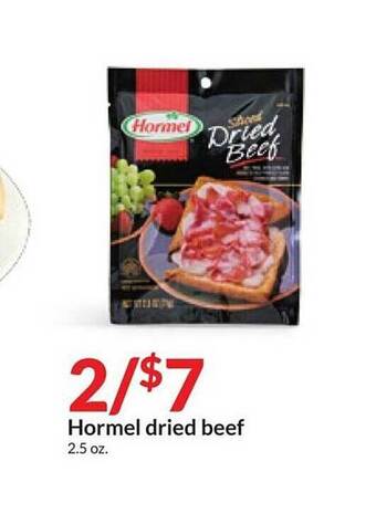 Hy-Vee Hormel dried beef offer