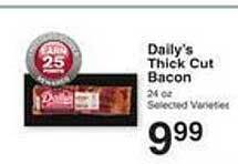 Price Chopper Daily's thick cut bacon offer