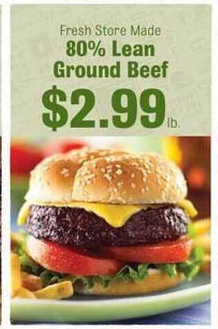 Robert Fresh Market 80% lean ground beef offer