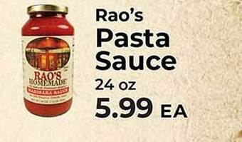 Sunset Foods Rao's pasta sauce offer