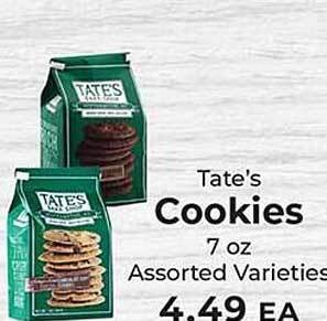 Sunset Foods Tate's cookies offer