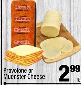 Super King Markets Provolone or muenster cheese offer
