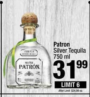 Super King Markets Patron silver tequila offer