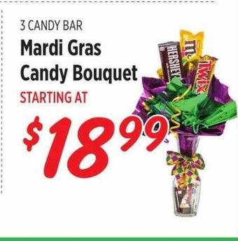 Rouses Mardi gras candy bouquet offer