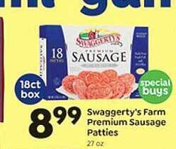 Save a Lot Swaggerty's farm premium sausage patties offer