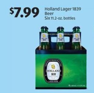 Aldi Holland Lager 1839 Beer Six 11.2 oz. Bottles offer