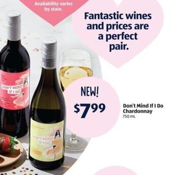 Aldi Don't Mind If I Do Chardonnay 750 ml offer