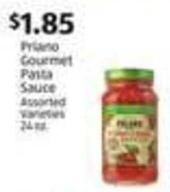 Aldi Priano Gourmet Pasta Sauce offer