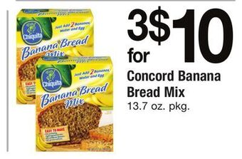 ACME Concord banana bread mix offer