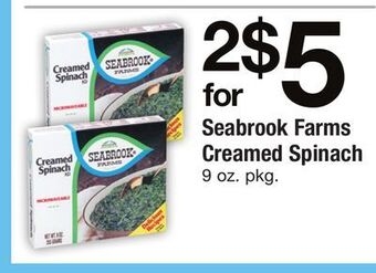 ACME Seabrook farms creamed spinach offer