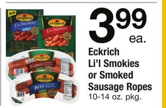 ACME Eckrich li'l smokies or smoked sausage ropes offer