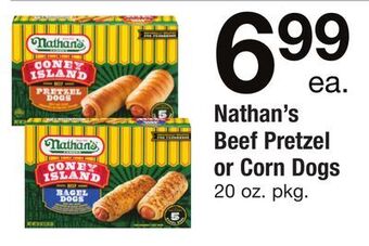 ACME Nathan's beef pretzel or corn dogs offer