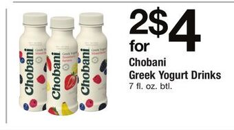 ACME Chobani greek yogurt drinks offer