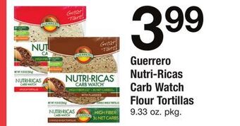 ACME Guerrero nutri-ricas carb watch flour tortillas offer