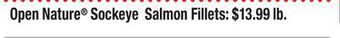 ACME Open nature® sockeye salmon fillets offer