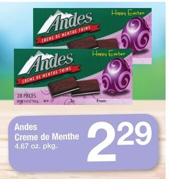 ACME Andes creme de menthe offer