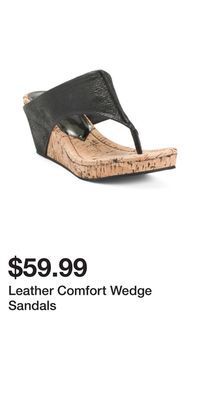 TJ Maxx Leather comfort wedge sandals offer