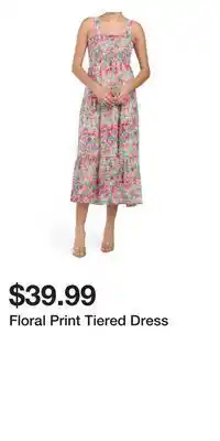 TJ Maxx Floral print tiered dress offer