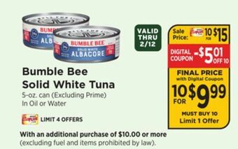 ShopRite Solid white tuna offer
