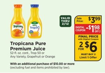 ShopRite Pure premium juice offer