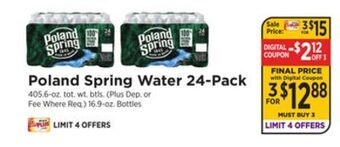 ShopRite Water 24-pack offer