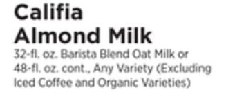 ShopRite Almond milk offer