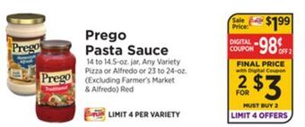 ShopRite Pasta sauce offer