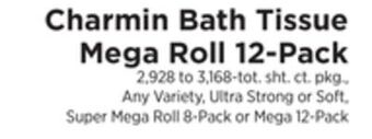 ShopRite Bath tissue mega roll 12-pack offer
