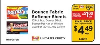 ShopRite Fabric softener sheets offer