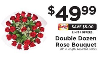 ShopRite Double dozen rose bouquet offer