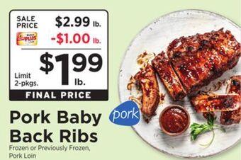 ShopRite Pork baby back ribs offer