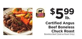 ShopRite Boneless chuck roast offer