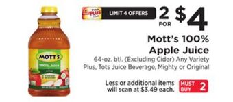 ShopRite 100% apple juice offer